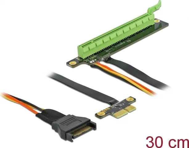 20201127154711_delock_riser_card_pci_express_x1_to_x16_with_flexible_cable_30_cm DeLock Riser Card PCI Express x1 to x16 with flexible cable 30 cm - Image 1