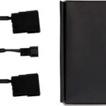 Noctua Set 3 Pin Fan Sleeved Low Noise Adapter 4-Pin Molex - 4-Pin Molex Cable 0.11m Μαύρο