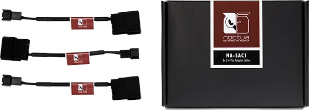 Noctua Set 3 Pin Fan Sleeved Low Noise Adapter 4-Pin Molex - 4-Pin Molex Cable 0.11m Μαύρο - Image 1