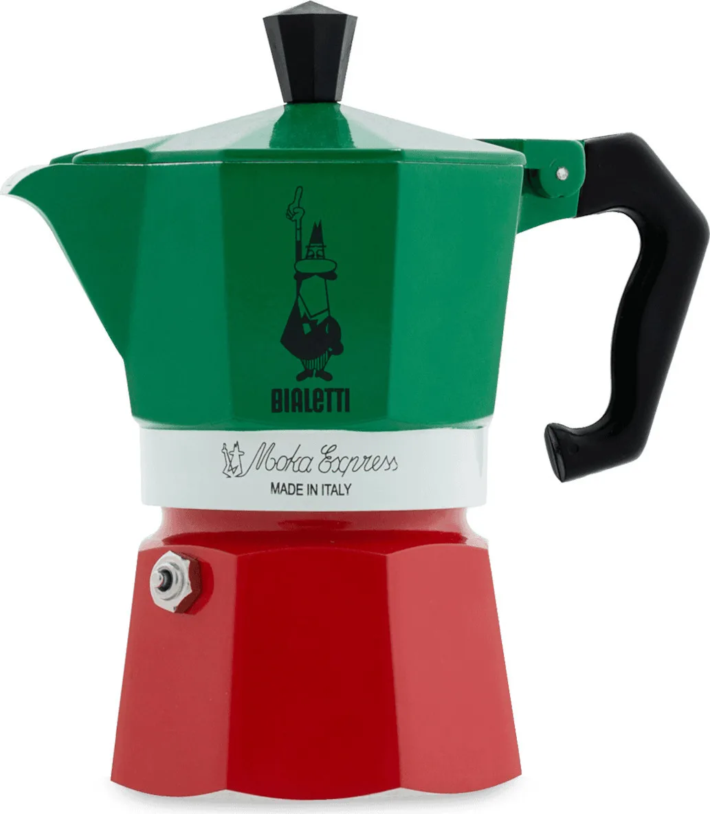 Bialetti Moka Express Tricolore 0005323/NP Μπρίκι Espresso 6cups Πράσινο - Image 1