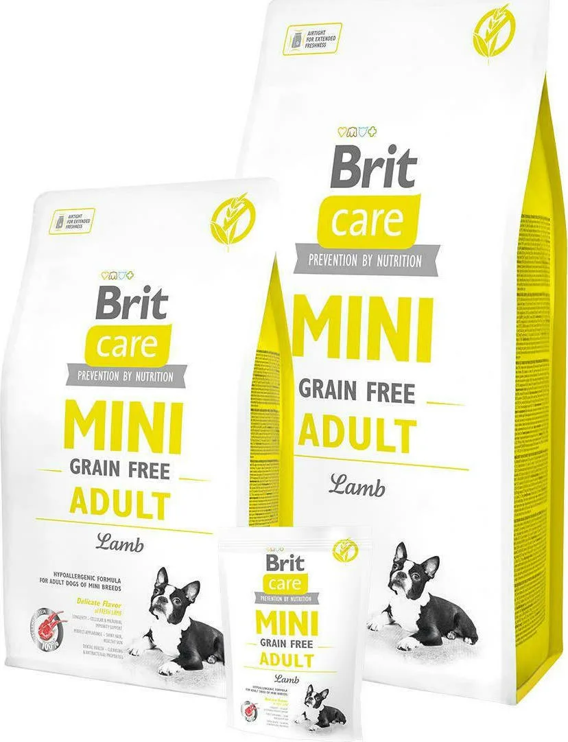 20201215152125_brit_care_mini_grain_free_adult_lamb_2kg Brit Care Mini Grain Free Adult 2kg Ξηρά Τροφή χωρίς Σιτηρά & Γλουτένη για Ενήλικους Σκύλους Μικρόσωμων Φυλών με Αρνί - Image 1