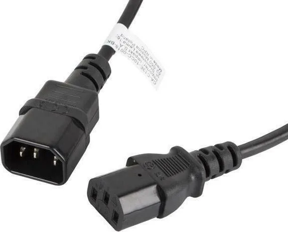 Lanberg IEC C13 - IEC C14 Cable 1.8m Μαύρο CA-C13E-10CC-0018-BK - Image 1