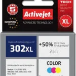 Active Jet Συμβατό Μελάνι Εκτυπωτή InkJet HP 302XL F6U67AE 500 Σελίδων 21ml Πολλαπλό (Color) 1τμχ AH-302CRX