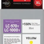 Active Jet Συμβατό Μελάνι Εκτυπωτή InkJet Brother LC-1000Y/LC-970Y 36ml Κίτρινο 1τμχ AB-1000YN