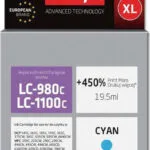 Active Jet Συμβατό Μελάνι Εκτυπωτή InkJet Brother LC-1100C/LC-980C 19ml Κυανό 1τμχ AB-1100CNX