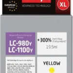 Active Jet Συμβατό Μελάνι Εκτυπωτή InkJet Brother LC-1100Y/LC-980Y 19.5ml Κίτρινο 1τμχ AB-1100YNX