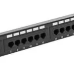 Lanberg Patch Panel για Rack 1U 19" 24 Θυρών cat5e Μαύρο PPU5-1024-B