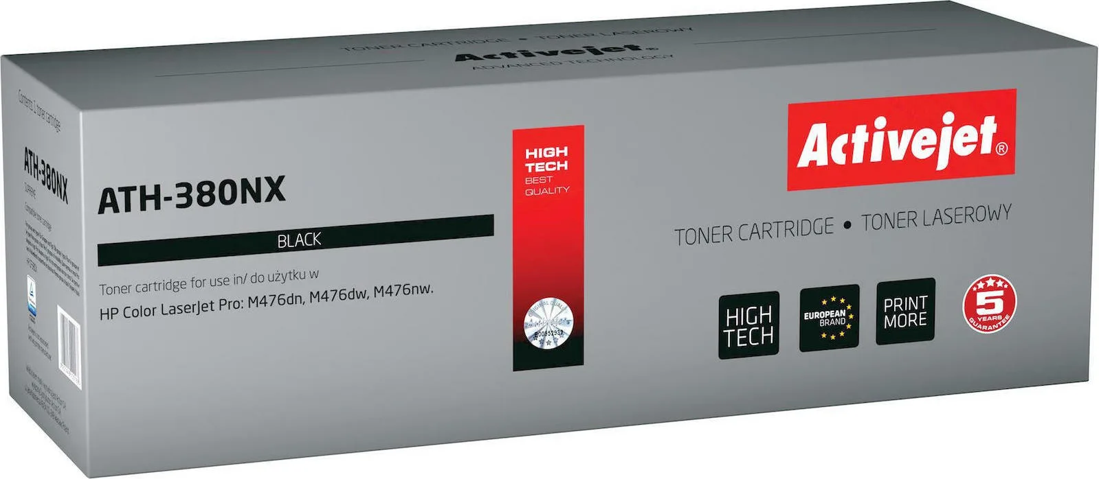 20201222115601_active_jet_symvato_toner_hp_cf380x_black Active Jet Συμβατό Toner για Laser Εκτυπωτή HP 312X CF380X 4400 Σελίδων Μαύρο - Image 1