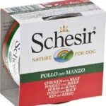 Schesir Dog Jelly Υγρή Τροφή Σκύλων σε Κονσέρβα με Κοτόπουλο και Μοσχάρι χωρίς Σιτηρά & Γλουτένη 150gr 55061084