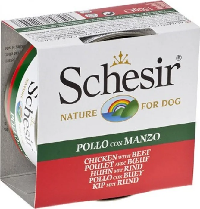 20201229120000_schesir_dog_jelly_se_zele_kotopoulo_moschari_150gr Schesir Dog Jelly Υγρή Τροφή Σκύλων σε Κονσέρβα με Κοτόπουλο και Μοσχάρι χωρίς Σιτηρά & Γλουτένη 150gr 55061084 - Image 1