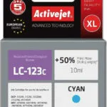 Active Jet Συμβατό Μελάνι Εκτυπωτή InkJet Brother LC-123C/LC-121C 10ml Κυανό
