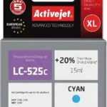 Active Jet Συμβατό Μελάνι Εκτυπωτή InkJet Brother LC-525C 15ml Κυανό 1τμχ AB-525CN