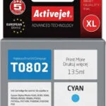 Active Jet Συμβατό Μελάνι Εκτυπωτή InkJet Epson T0802 13.5ml Κυανό 1τμχ AE-802N