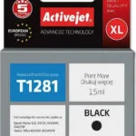 Active Jet Συμβατό Μελάνι Εκτυπωτή InkJet Epson T1281 15ml Μαύρο 1τμχ AE-1281N
