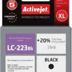 Active Jet Συμβατό Μελάνι Εκτυπωτή InkJet Brother LC-223BK 16ml Μαύρο 1τμχ AB-223BN