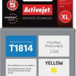 Active Jet Συμβατό Μελάνι Εκτυπωτή InkJet Epson T1814 15ml Κίτρινο 1τμχ AE-1814N