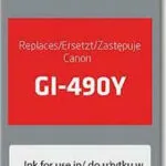 Active Jet Συμβατό Μελάνι Εκτυπωτή InkJet Canon GI-490Y 70ml Κίτρινο 1τμχ AC-G490Y