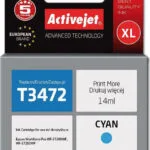 Active Jet Συμβατό Μελάνι Εκτυπωτή InkJet Epson T3472 14ml Κυανό 1τμχ AE-34CNX