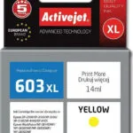 Active Jet Συμβατό Μελάνι Εκτυπωτή InkJet Epson 603XL T03A44 14ml Κίτρινο 1τμχ AE-603YNX