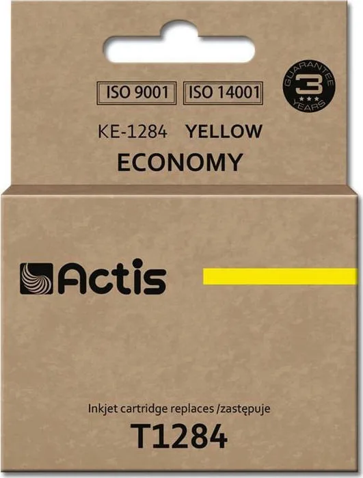 20210114144515_actis_symvato_melani_epson_t1284_kitrino Actis Συμβατό Μελάνι Εκτυπωτή InkJet Epson T1284 13ml Κίτρινο 1τμχ KE-1284 - Image 1