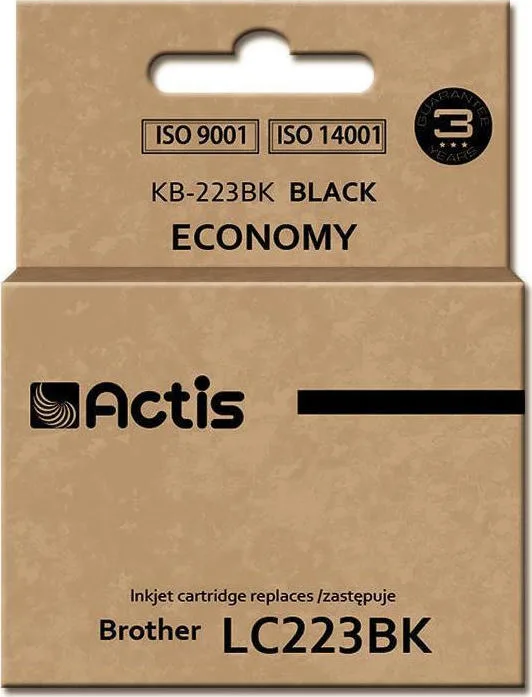 20210114144951_actis_symvato_melani_brother_lc223bk_mayro Actis Συμβατό Μελάνι Εκτυπωτή InkJet Brother LC223BK 16ml Μαύρο 1τμχ KB-223BK - Image 1