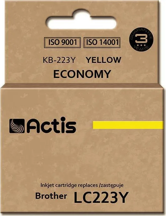 20210114145107_actis_symvato_melani_brother_lc223y_kitrino Actis Συμβατό Μελάνι Εκτυπωτή InkJet Brother LC223Y 10ml Κίτρινο 1τμχ KB-223Y - Image 1