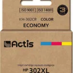 Actis Συμβατό Μελάνι Εκτυπωτή InkJet HP 302XL F6U67AE 21ml Πολλαπλό (Color) 1τμχ KH-302CR