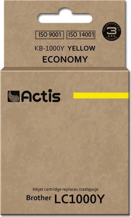 20210114152425_actis_symvato_melani_brother_lc1000y_kitrino Actis Συμβατό Μελάνι Εκτυπωτή InkJet Brother LC1000Y 36ml Κίτρινο 1τμχ KB-1000Y - Image 1
