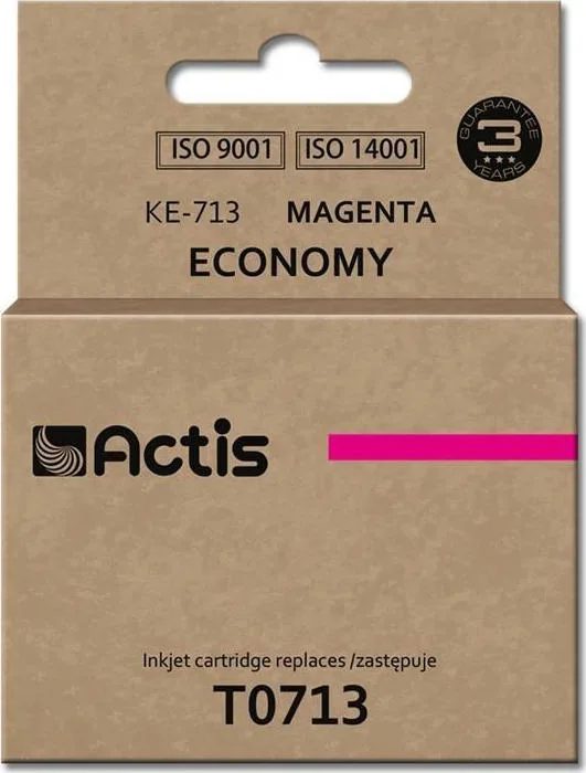 20210114155502_actis_symvato_melani_epson_t0713_matzenta Actis Συμβατό Μελάνι Εκτυπωτή InkJet Epson T0713 13.5ml Ματζέντα 1τμχ KE-713 - Image 1