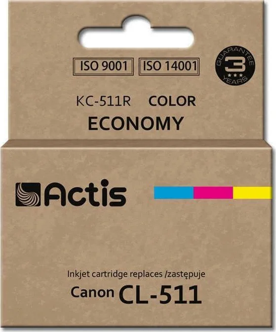 Actis Συμβατό Μελάνι Εκτυπωτή InkJet Canon CL-511 12ml Πολλαπλό (Color) 1τμχ KC-511R - Image 1