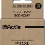 Actis Συμβατό Μελάνι Εκτυπωτή InkJet HP 21XL C9351A 20ml Μαύρο 1τμχ KH-21R
