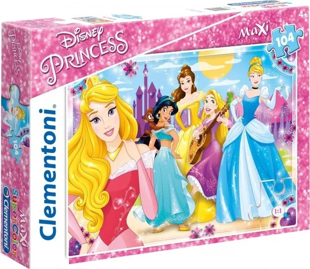 20210118135524_maxi_supercolor_jigsaw_puzzle_disney_princess_104pcs_23714_clementoni Παιδικό Puzzle Disney Princess 104pcs 23714 Clementoni - Image 1