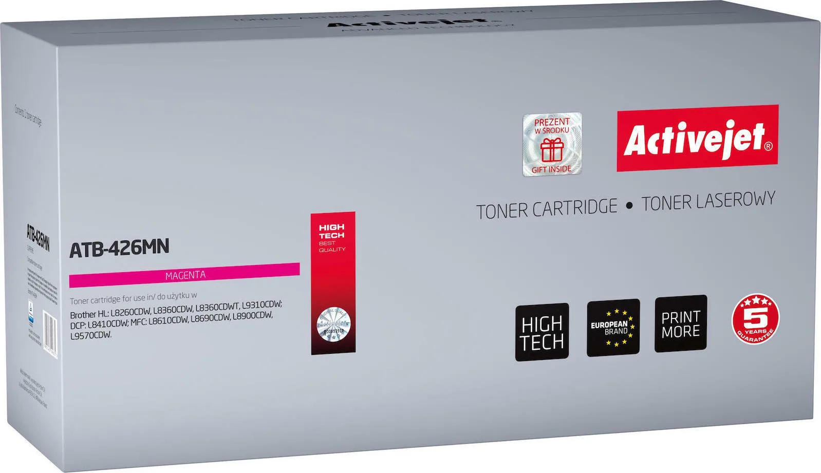 20210119150728_active_jet_symvato_toner_brother_tn_426m Active Jet Συμβατό Toner για Laser Εκτυπωτή Brother TN-426M 6500 Σελίδων Ματζέντα - Image 1