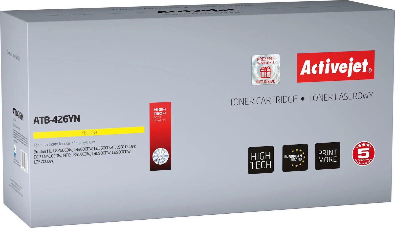 20210119150802_active_jet_symvato_toner_brother_tn_426y Active Jet Συμβατό Toner για Laser Εκτυπωτή Brother TN-426Y 6500 Σελίδων Κίτρινο - Image 1