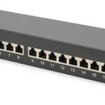 Digitus Patch Panel Shielded για Rack 1U 19" 16 Θυρών cat6 Μαύρο DN-91616S-B