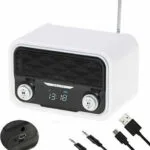 Adler AD1185 Επιτραπέζιο Ραδιόφωνο Μπαταρίας με Bluetooth και USB Λευκό
