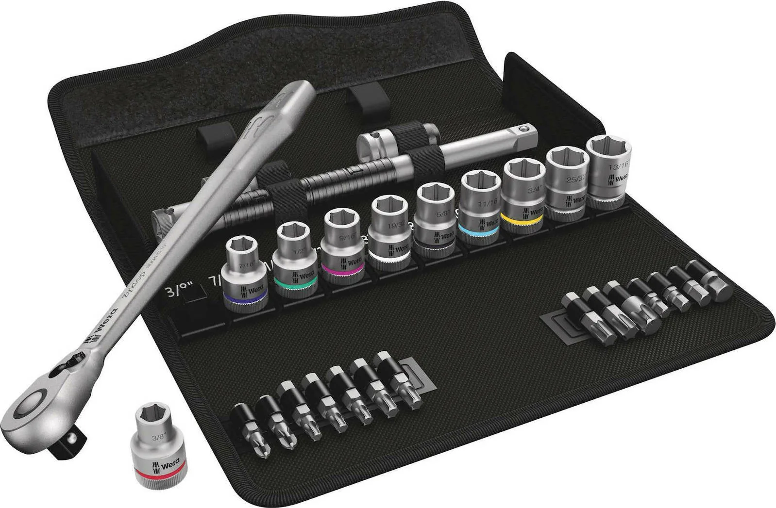 Wera 8100 SC 11 Drive imperial Καστάνια με Καρυδάκια 12" 28τμχ - Image 1