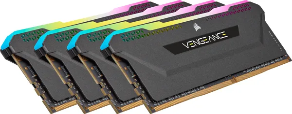 Corsair Vengeance RGB Pro SL DDR4 32GB RAM με 4x8GB Modules και Ταχύτητα 3200 για Desktop CMH32GX4M4E3200C16 - Image 1