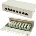 LogiLink Patch Panel Shielded για Rack 1U 8 Θυρών cat6 Γκρι NP0016A