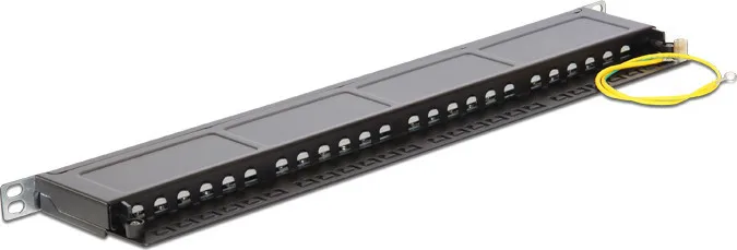 DeLock Patch Panel για Rack 0.5U 19" 24 Θυρών Μαύρο 43316 - Image 1