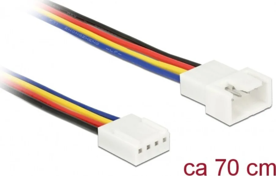 DeLock 4-Pin pwm - 4-Pin pwm Cable 0.7m Πολύχρωμο 85363 - Image 1