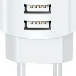 Usams Φορτιστής Χωρίς Καλώδιο με 2 Θύρες USB-A Λευκός (T20)