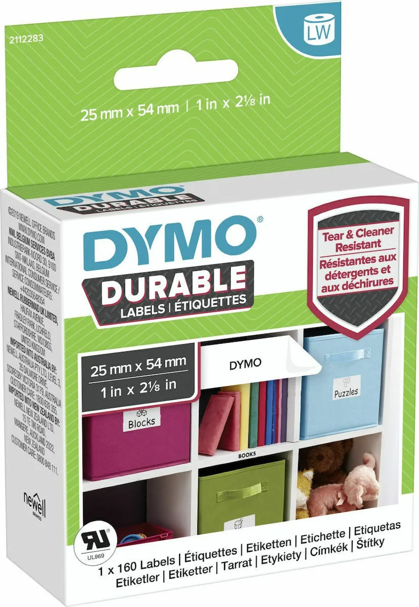 Dymo 2112283 160 Αυτοκόλλητες Ετικέτες σε Ρολό για Εκτυπωτή Ετικετών 54x25mm - Image 1