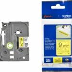 Brother P-Touch Ταινία Ετικετογράφου 8m x 9mm σε Μαύρο Χρώμα TZE-S621