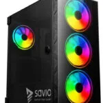 Savio Prime X1 ARGB Gaming Full Tower Κουτί Υπολογιστή με Πλαϊνό Παράθυρο Μαύρο