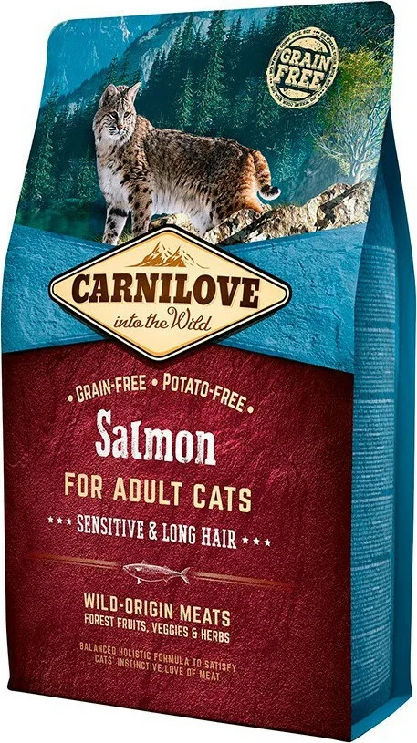 20210215130014_carnilove_solomos_6kg Carnilove Into The Wild Salmon Ξηρά Τροφή χωρίς Σιτηρά για Ενήλικες Γάτες με Σολομό 6kg - Image 1