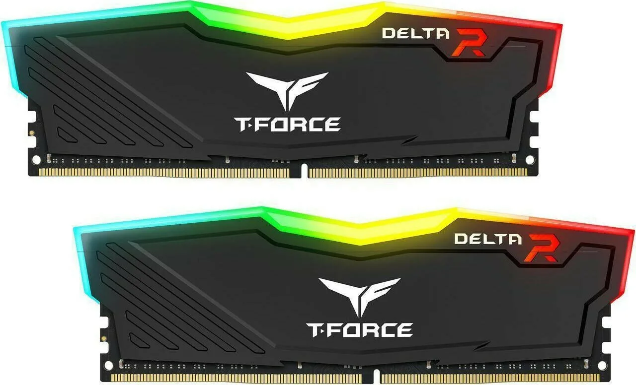TeamGroup T-Force Delta RGB DDR4 16GB RAM με 2x8GB Modules και Ταχύτητα 3200 για Desktop TF3D416G3200HC16FDC01 - Image 1