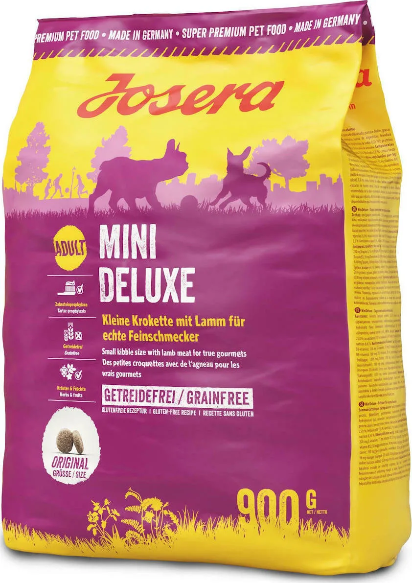 20210219153825_josera_super_premium_minideluxe_0_9kg Josera Super Premium Minideluxe 0.9kg Ξηρά Τροφή χωρίς Σιτηρά & Γλουτένη για Ενήλικους Σκύλους Μικρόσωμων Φυλών με Καλαμπόκι, Πουλερικά και Ρύζι - Image 1