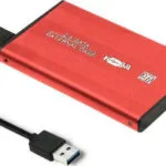 Qoltec Θήκη για Σκληρό Δίσκο 2.5" SATA III με σύνδεση USB 3.0 σε Κόκκινο χρώμα 51860