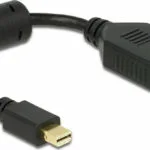 DeLock Μετατροπέας mini DisplayPort male σε DisplayPort female 1τμχ 65554